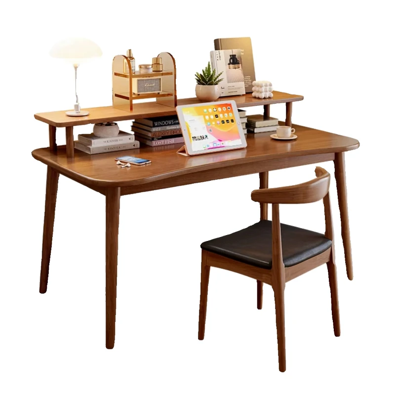 Höhenverstellbarer Schreibtisch Home-Office Computertisch Schlafzimmer Studenten-Bücherregal