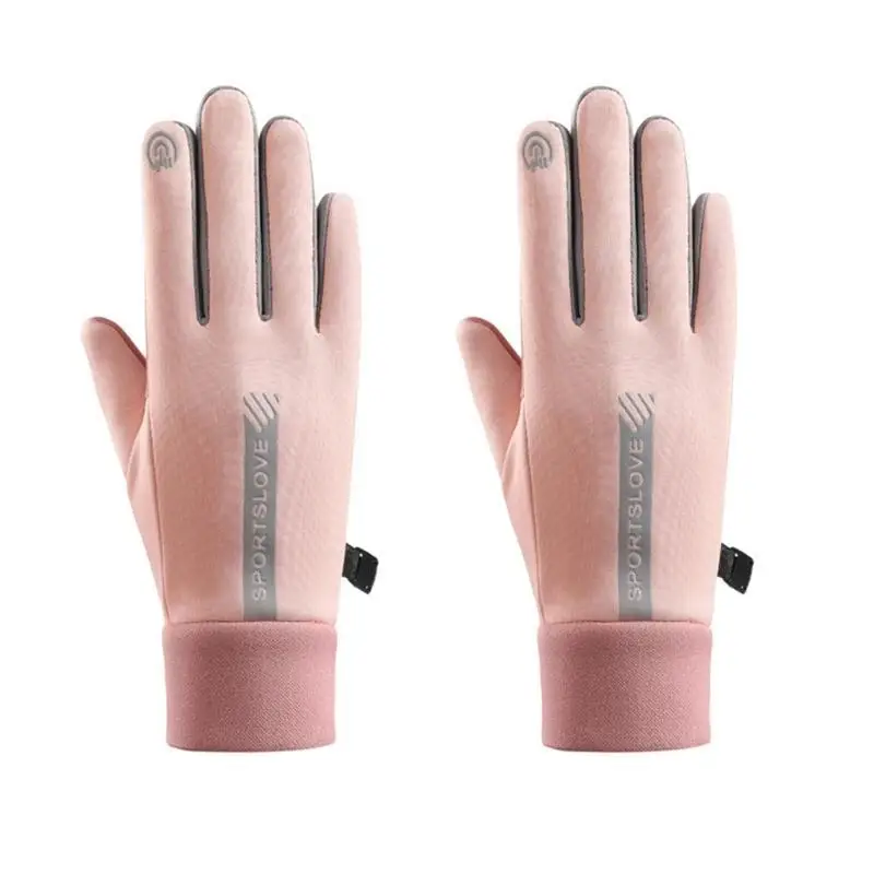 39BD Teens Touchable Screen Winter Glove with Anti Lost Buckle Sports Keep Warm Glove