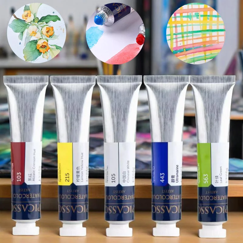 

21ml Watercolor Pigments Bright Color Good Water Solubility for Artistic Creation Design Artists Amateurs Painting Enthusiasts