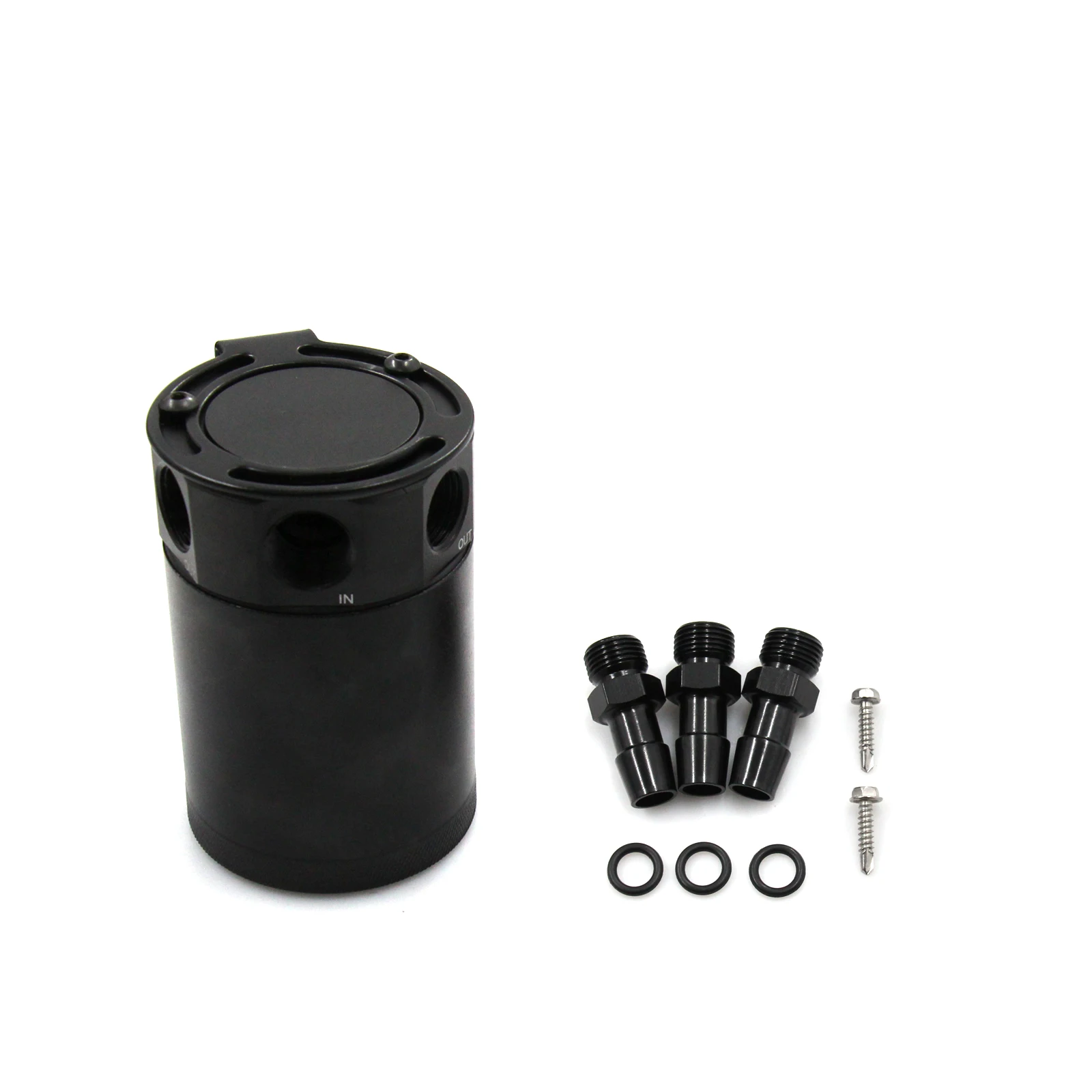 UNIVESAL RACING BAFFLED 3-PORT 2-Port OIL CATCH CAN / TANK / AIR-OIL SEPARATOR