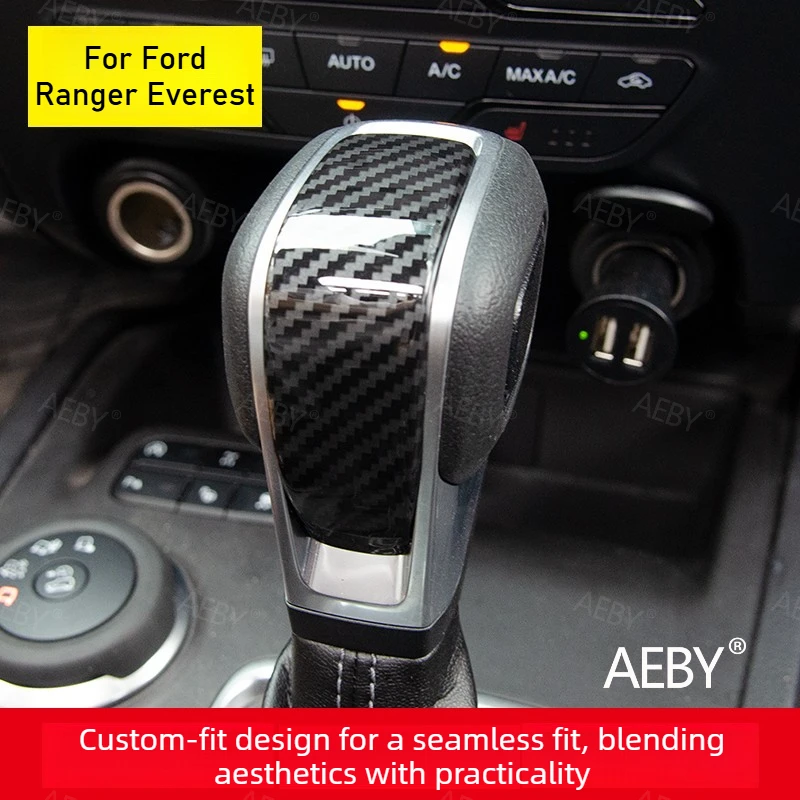 

AEBY For Ford Ranger Everest 2015-2021 Shift knob accessories,Gear shift lever decoration scratch resistant,car interior