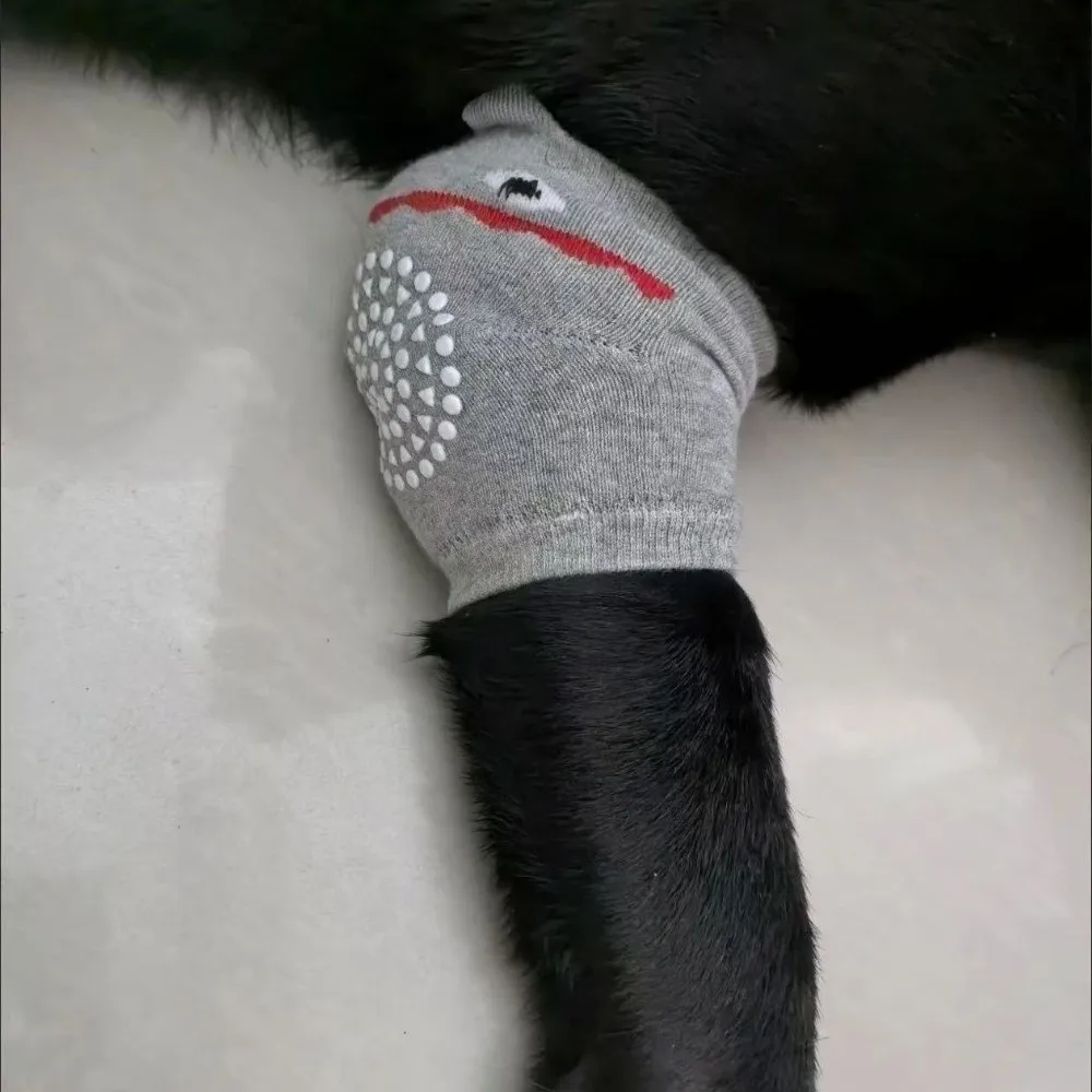 Puppy Leg Protector Anti-dirty Pet Knee Pads Elastic Non-slip Dog Leg Covers Soft Breathable Dog Elbow Cover Front Rear Legs