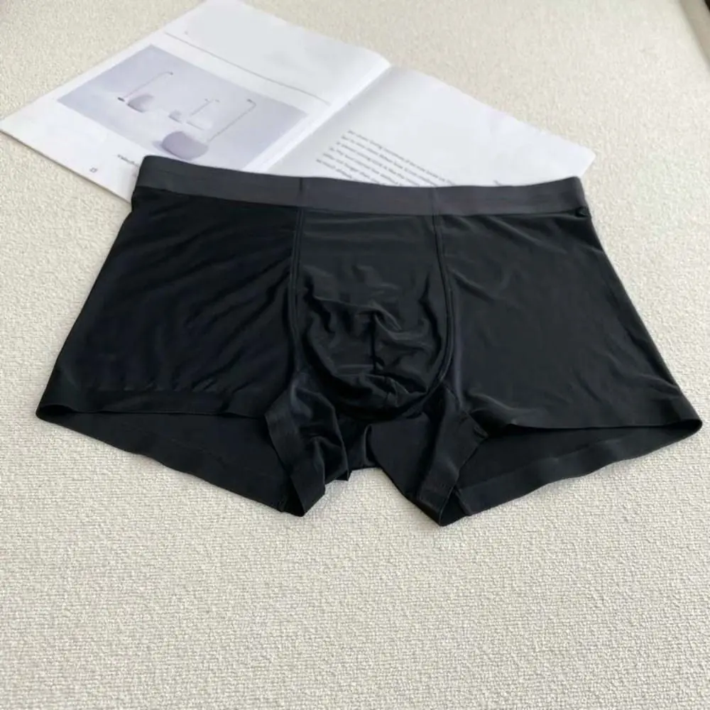 3PCS Comfortable Model Men's Flat Panties Large Size Mid Waist Boxer Shorts Male Breathable Seamless Men Underwear Male