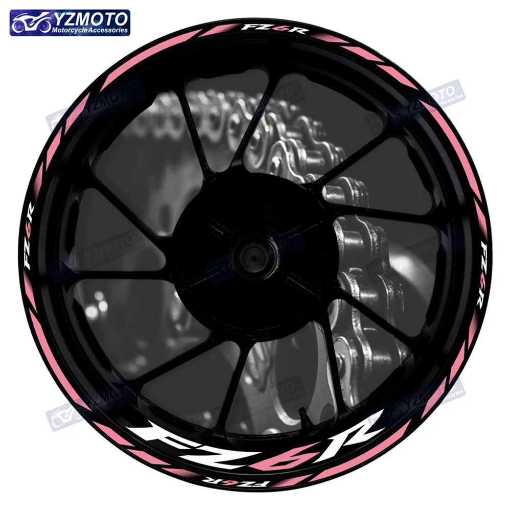 

For FZ6R FZ6 R Motorcycle 17 Inch Front And Rear Wheel Stickers Car Reflective Rim Motorbike Hub Tape Decorate Decal Sticker