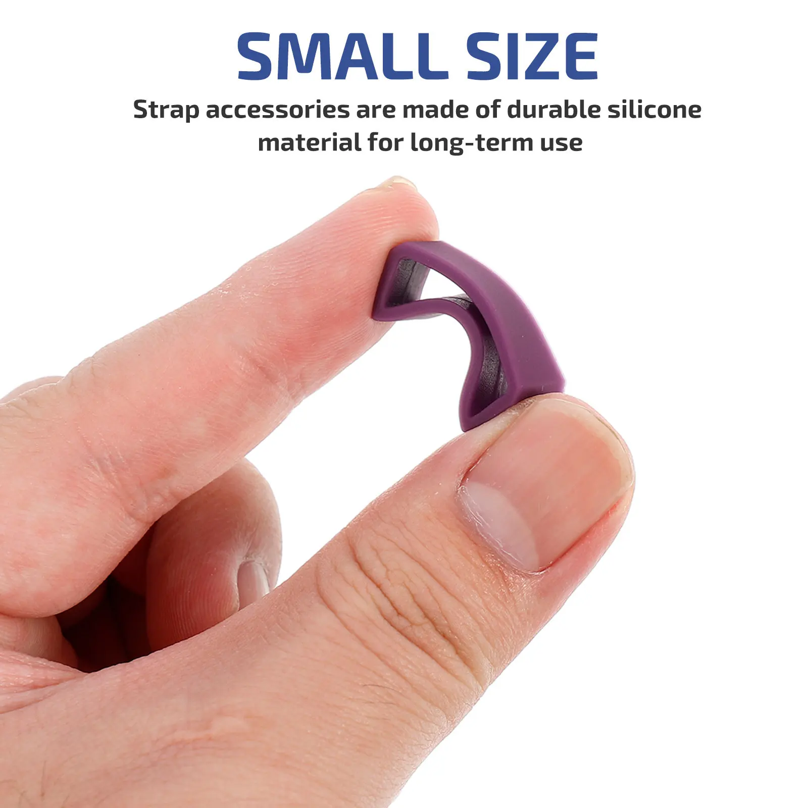 10Pcs Watch Strap Retainer Silicone Smartwatch Band Keeper Ring Replacement Accessories Flexible Durable Comfortable