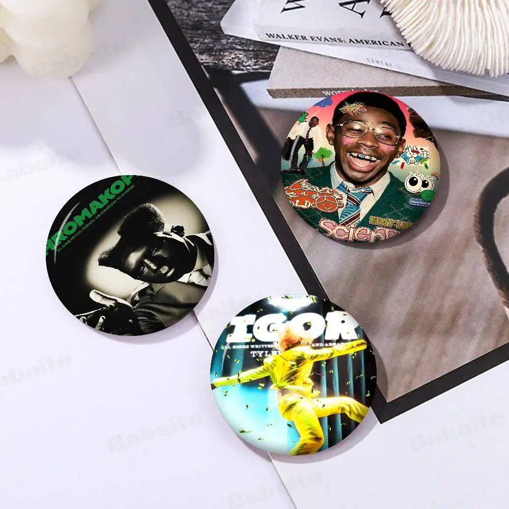 مغني الراب تايلر الخالق أنيمي دبابيس لطيف الكرتون شارة سترة الجينز التلبيب دبوس هدية الملحقات