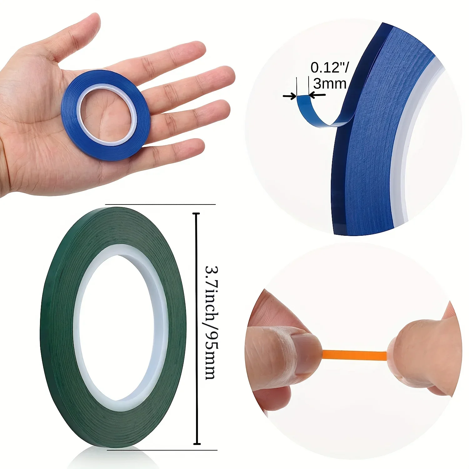 8pcs Whiteboard Tape, Assorted Colors, Thin Tape For Dry Erase Board, Whiteboard Accessories, Dry Erase Board Accessories