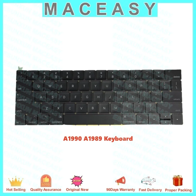 Macbook Pro 13/15inch Loptop Replacement Keyboard Backlight Usr for Loptop A1990 A1989 Bulit-in Keyboard Us Uk 2018-2019year