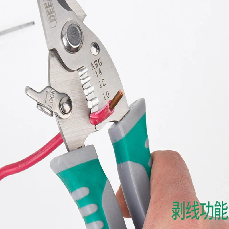 Imagem -05 - Tesoura Multifuncional para Fio Elétrico Decapadores de Fios Fio Rápido Adaptação de Friso Awg 8.014 Ferramentas Eletricistas
