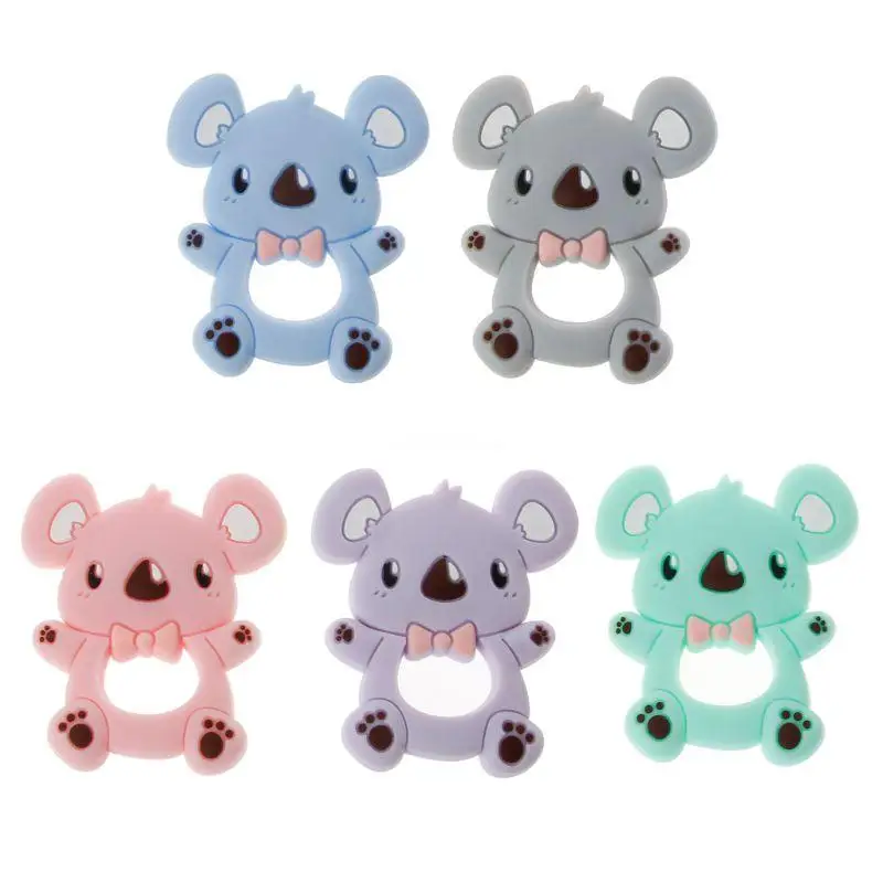 

Baby Animal Teether Silicone Koala DIY Teethers Infant Teething Toy Early Learning Chewing Toy for Infant Teething Dropship