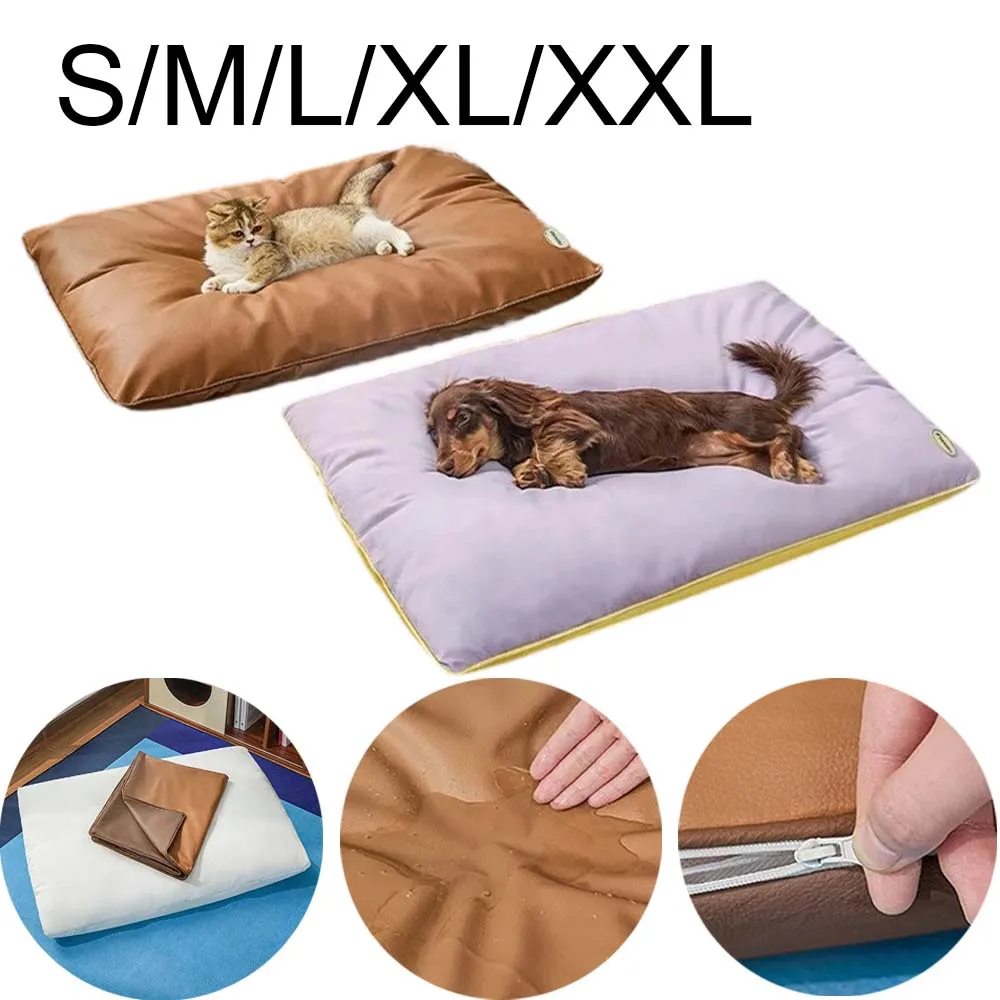 

Waterproof Pet Dog Bed with Zipper Cold Summer Cats Sofa Mat Removable Washable Pet Nest S/M/L/XL/XXL Size Pad for Home Camping