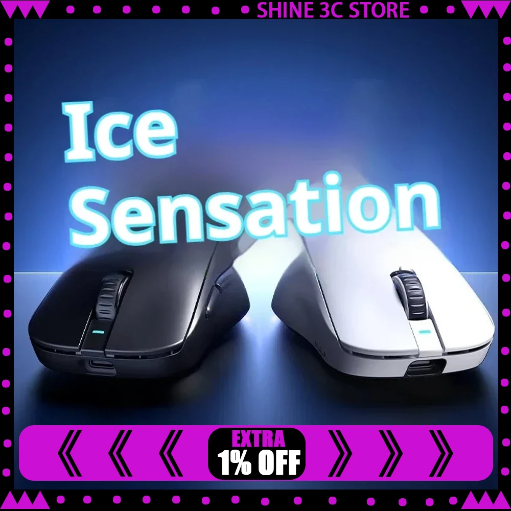 New AULA V9 MAX+ Gaming Mouse Dual 8K Polling Rate Wireless Three-mode Ergonomic Design Mouse PAW3395/PAW3950 Lightweight Mice