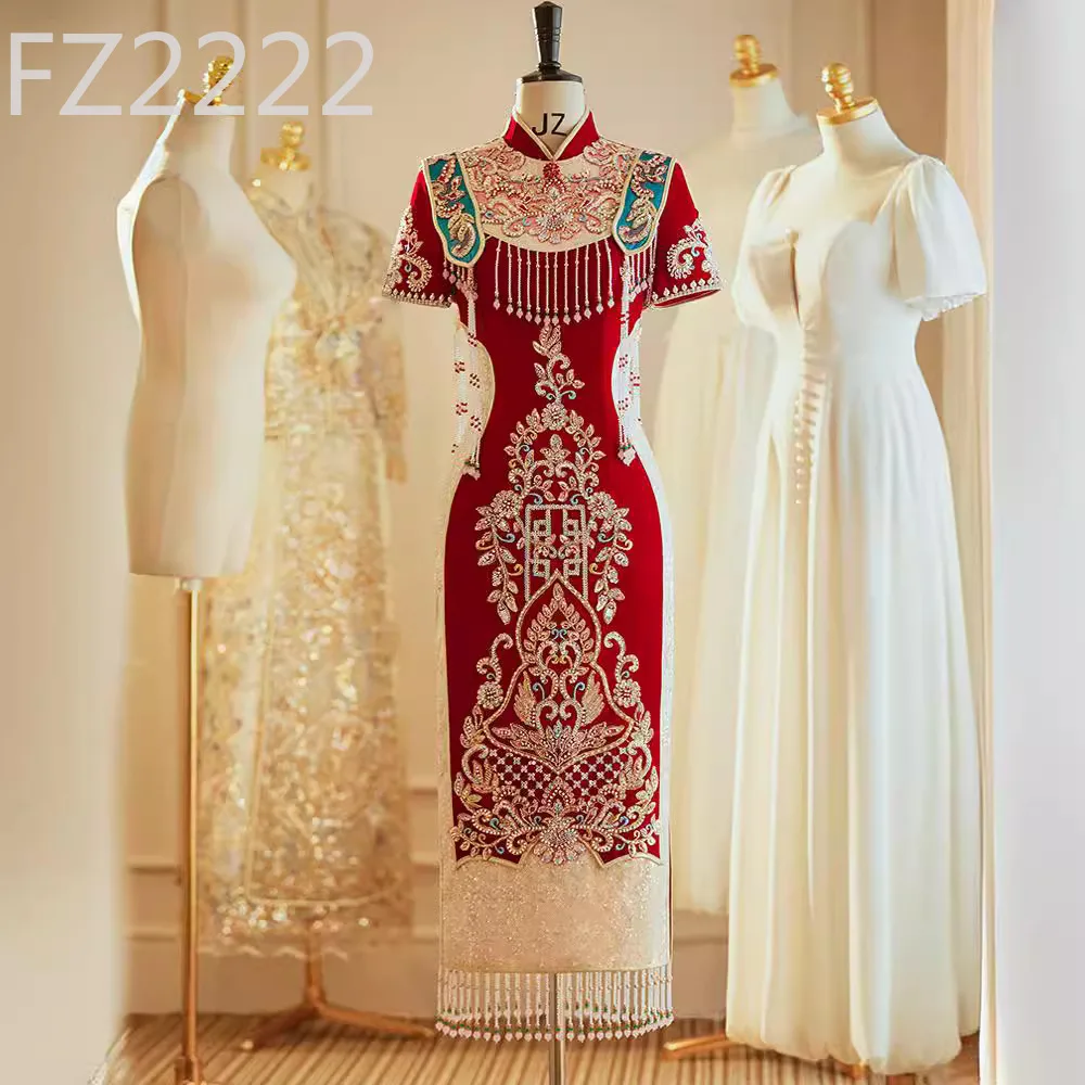 Toast Clothing Bridal Cheongsam Small Engagement Dress Dress Chinese Modified Wedding Dress