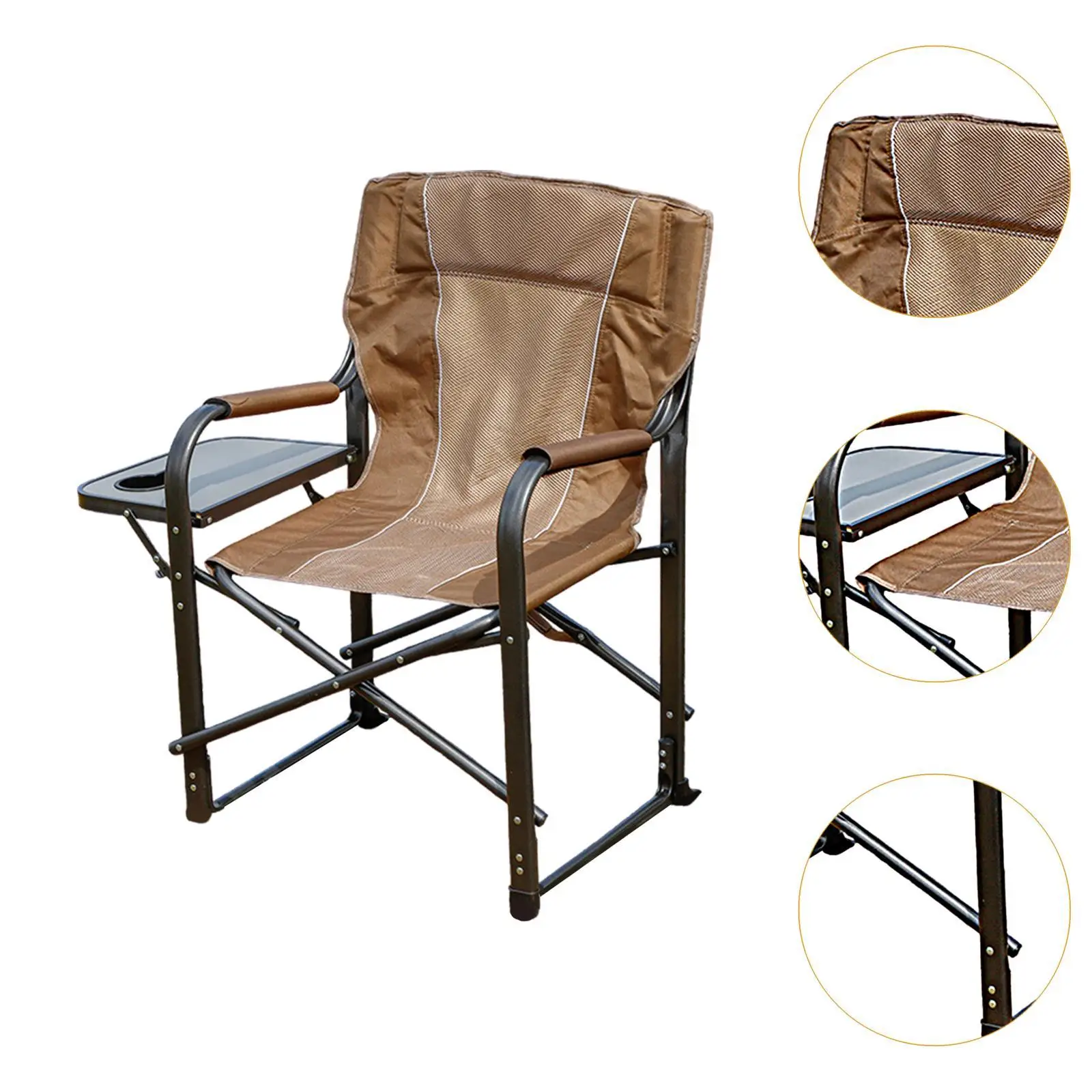 Camping Directors Chair Foldable Sturdy Lightweight Camp Chair Portable Folding Chair for Sports Lawn Concert Fishing Beach