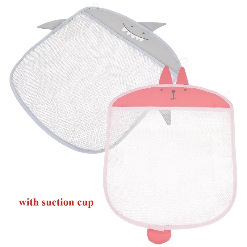1-3Pc Cartoon Large Capacity Bathroom Storage Bag, Bath Toy Quick Drying Mesh Bag with Suction Cup,Multi-functional Bathroom Bag