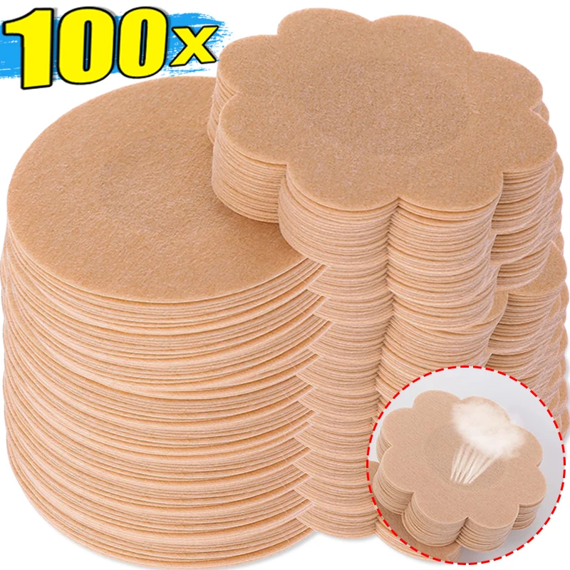 50/100pcs Safety Nipple Cover Sticker Women Sexy Invisible Breast Lift Tape Self-Adhesive Disposable Bra Padding Chest Pastie