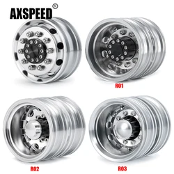 AXSPEED Alu Alloy Front/Rear Beadlock Wheel Rims Hubs for Tamiya R620 1/14 RC Trailer Tractor Truck Upgrade Parts Accessories