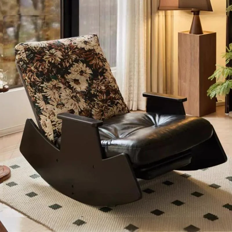 

Home Armrest Room Chair Nonslip Modern Wooden Comfy Designer Living Room Chairs Rocking Armchair Woonkamer Stoelen Accessories