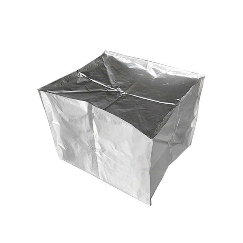 Borsa tridimensionale in foglio di alluminio a fondo piatto con vuoto meccanico su larga scala, borsa in foglio di alluminio resistente all'umidità e antistatico