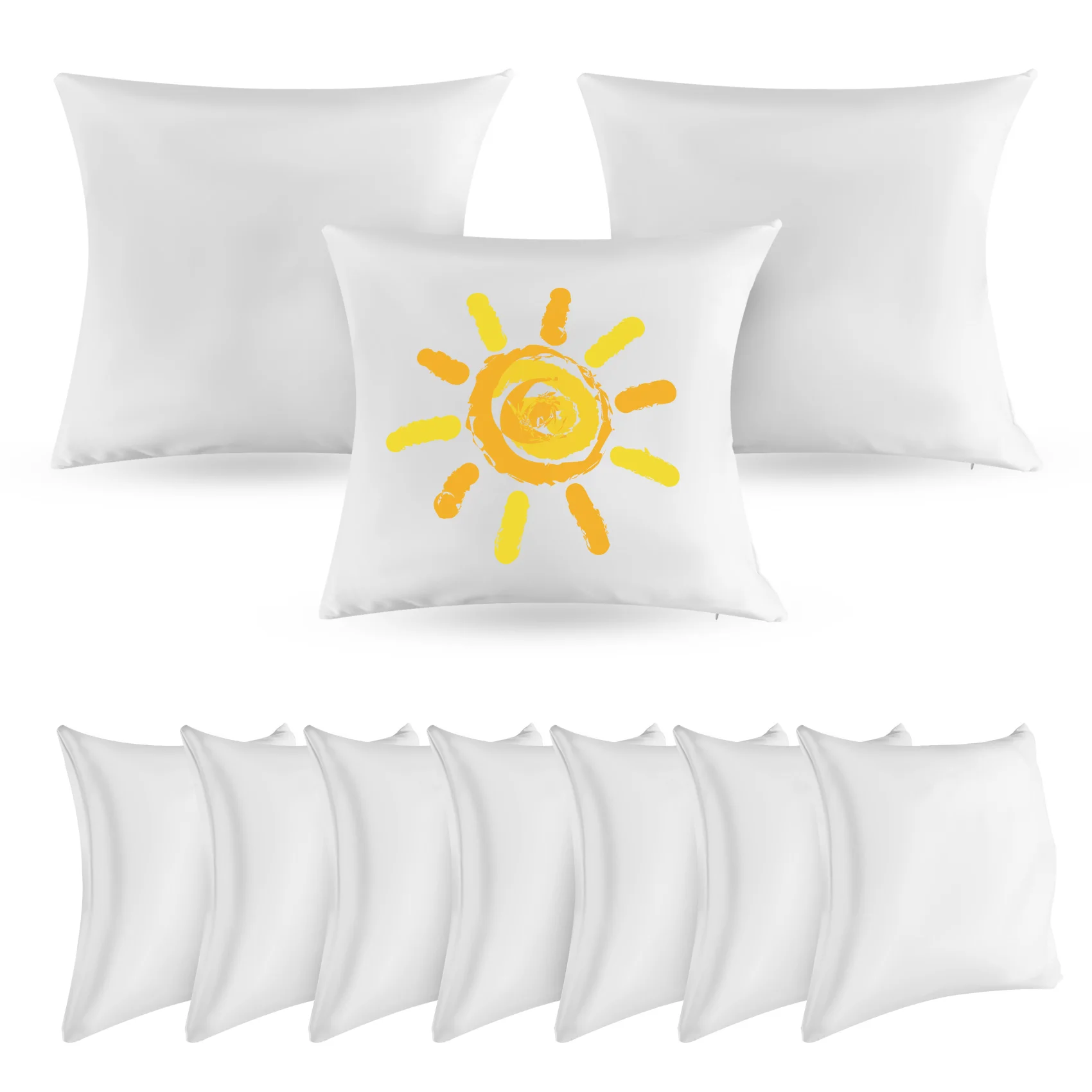 40X40 białe zwykłe półfabrykaty sublimacyjne poszewka na poduszkę poszewka na poduszkę na prasa termotransferowa jako prezent DIY 10 sztuk HY