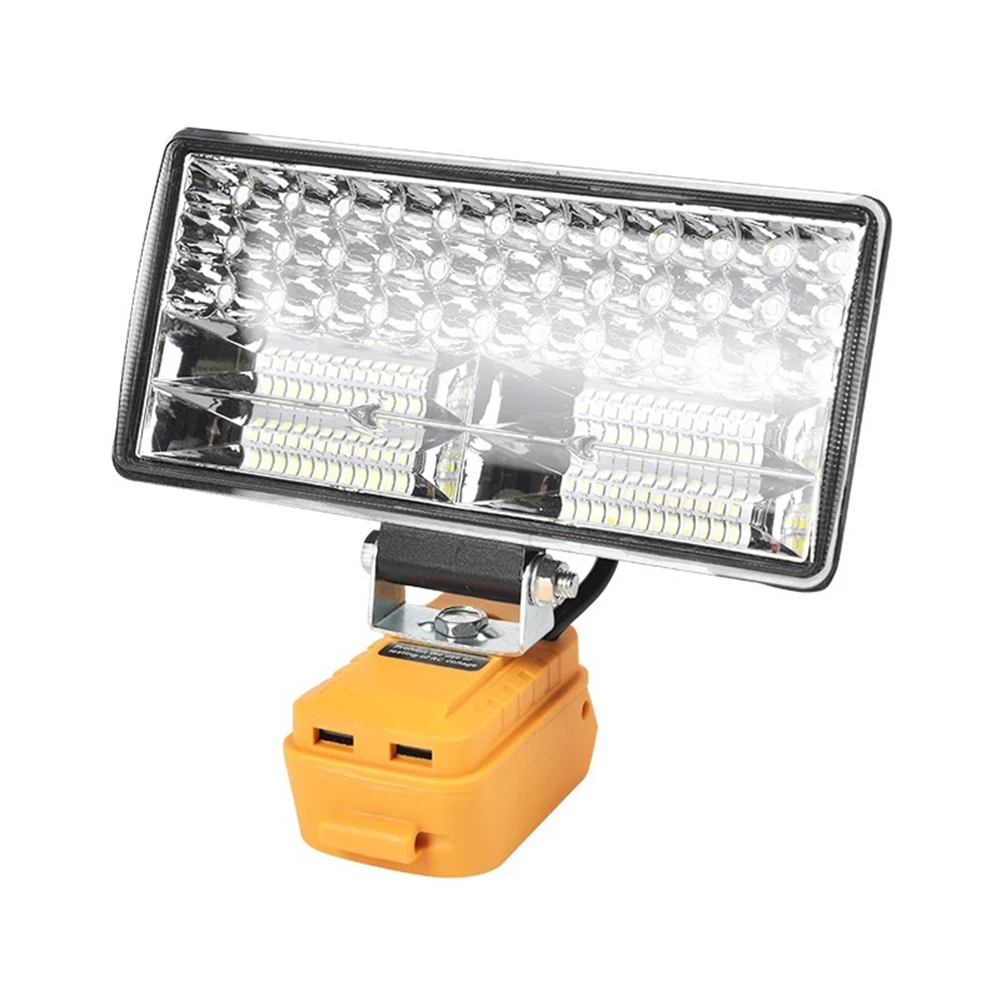 Maneuverable Wireless LED Lighting Solution Powered by a For 20V Max Battery Featuring Convenient Dual USB Port Access