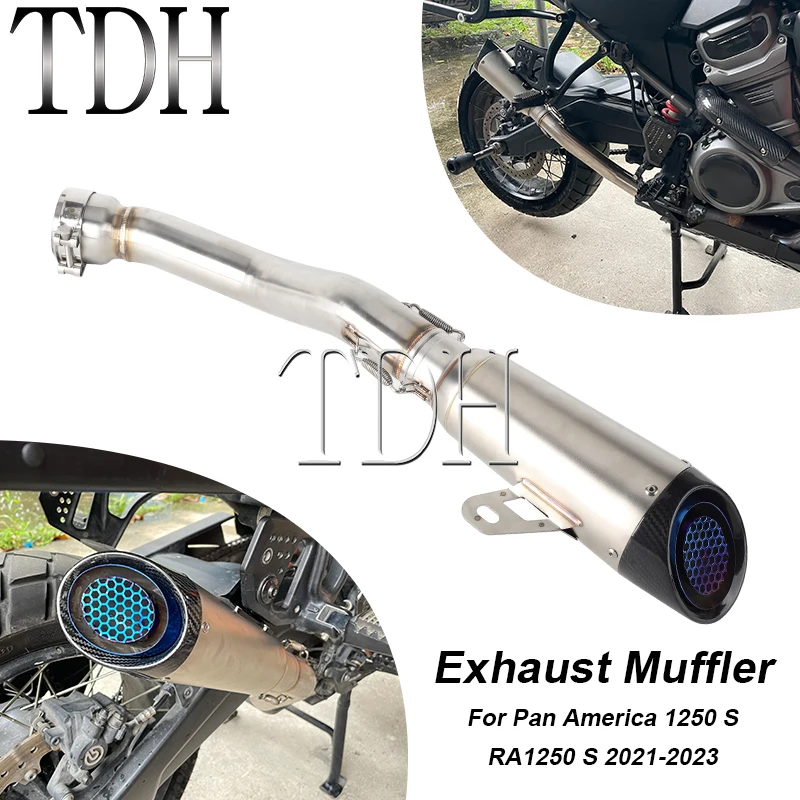 Motorcycle Exhaust Pipe Turbo System Muffler Exhaust Pipe Muffler Tip Link Tube For Harley Pan America 1250S RA 1250 S 2021-2024