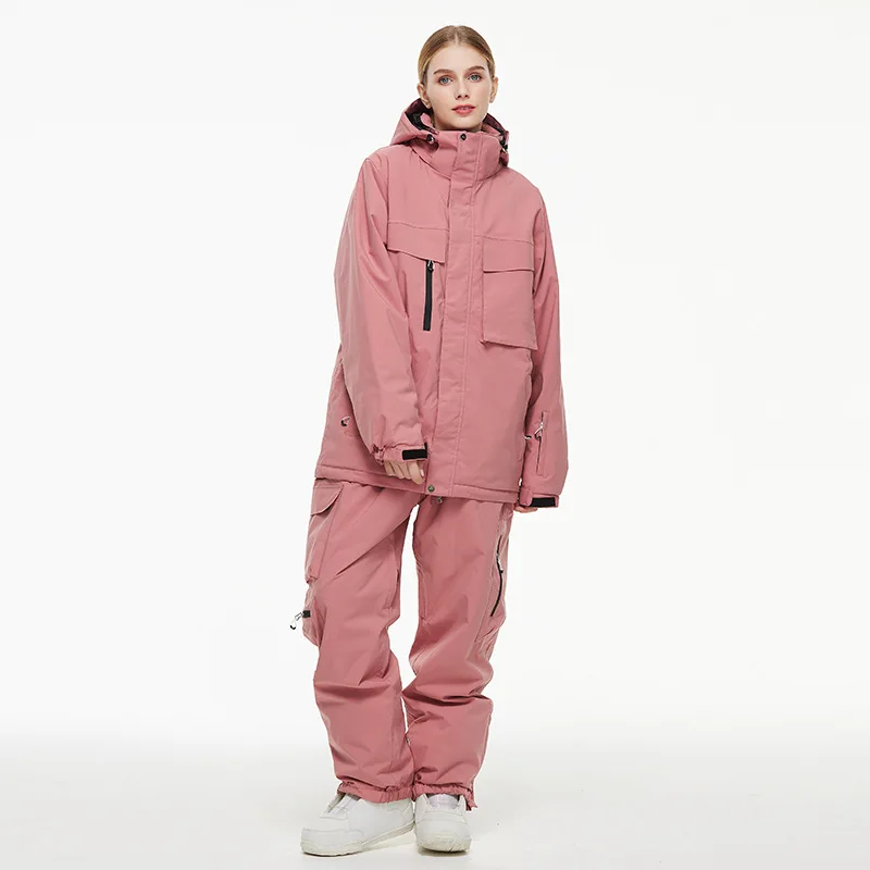 بدلة تزلج بدلة نسائية للرجال Wi nter Waterpro of & Warm Single Ski Clothes S Ki Suit Set OT4 2025