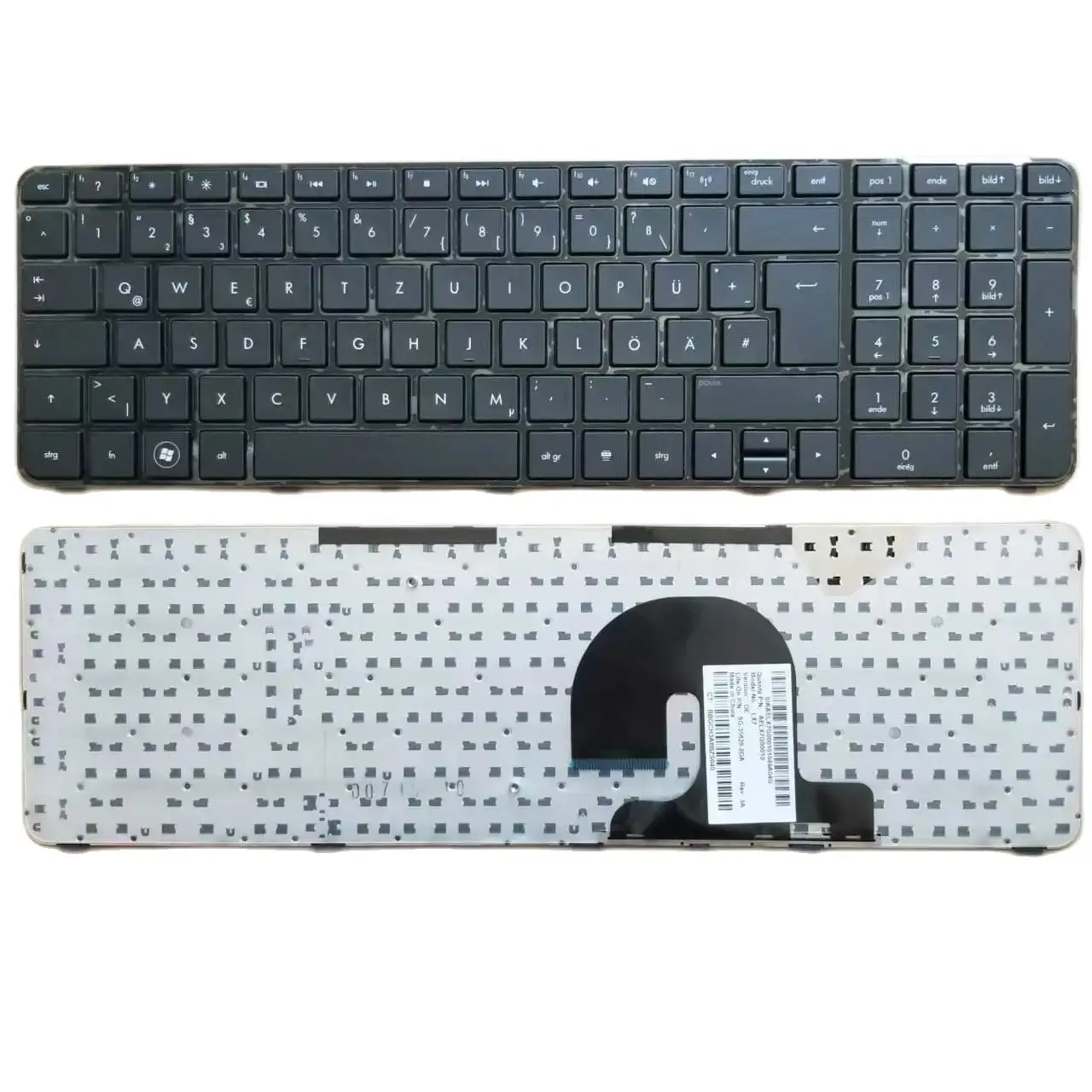 

New For HP Pavilion DV7-4000 DV7-4100 DV7-4200 German GR Laptop Keyboard Black With Frame AELX7G00010 SG-35620-2DA