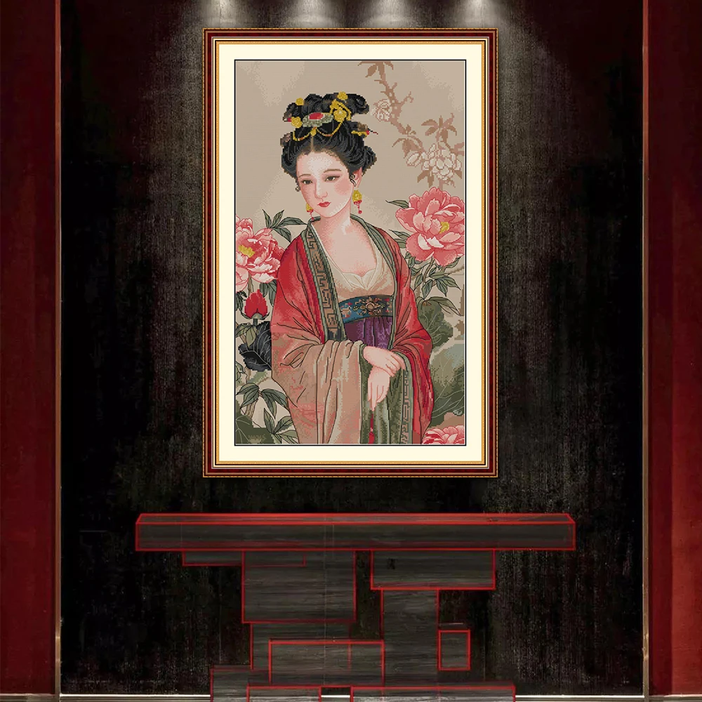 Joy Sunday Painting Of A Beautiful Woman Cross Stitch Kits, Ancient Chinese Beauty Home Decoration, RA680