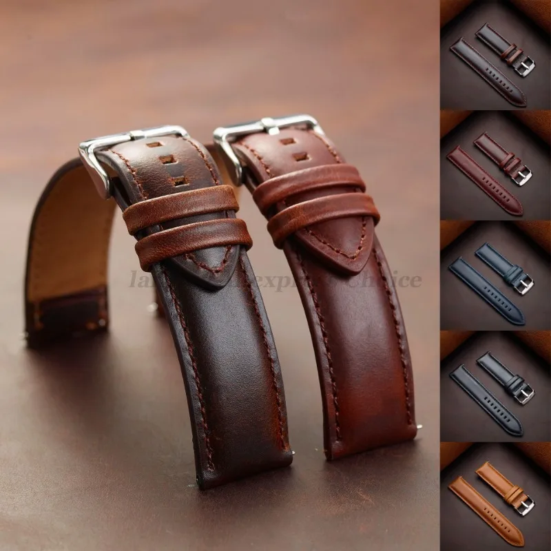 Quick Release Genuine Leather Watchband Strap 18mm 20mm 22mm 24mm 26mm Black Brown Wristband For DW Daniel Wellington Bracelets