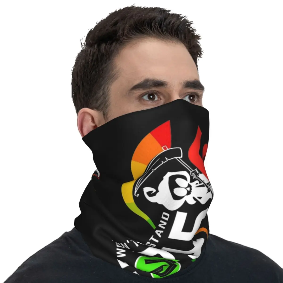 1n23456Motorcycle Gear Biker Balaclava Cool Hunting Fishing Face Masks Man Fashion Punk Sun Bicycle Mask Soft Warm Scarf Bandana