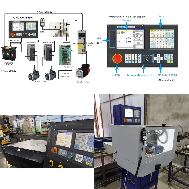 NEWKer Cnc Control Unit 2 Axis NEW990TDca-2 Turning Lathe Controller Similar Syntec   Controller