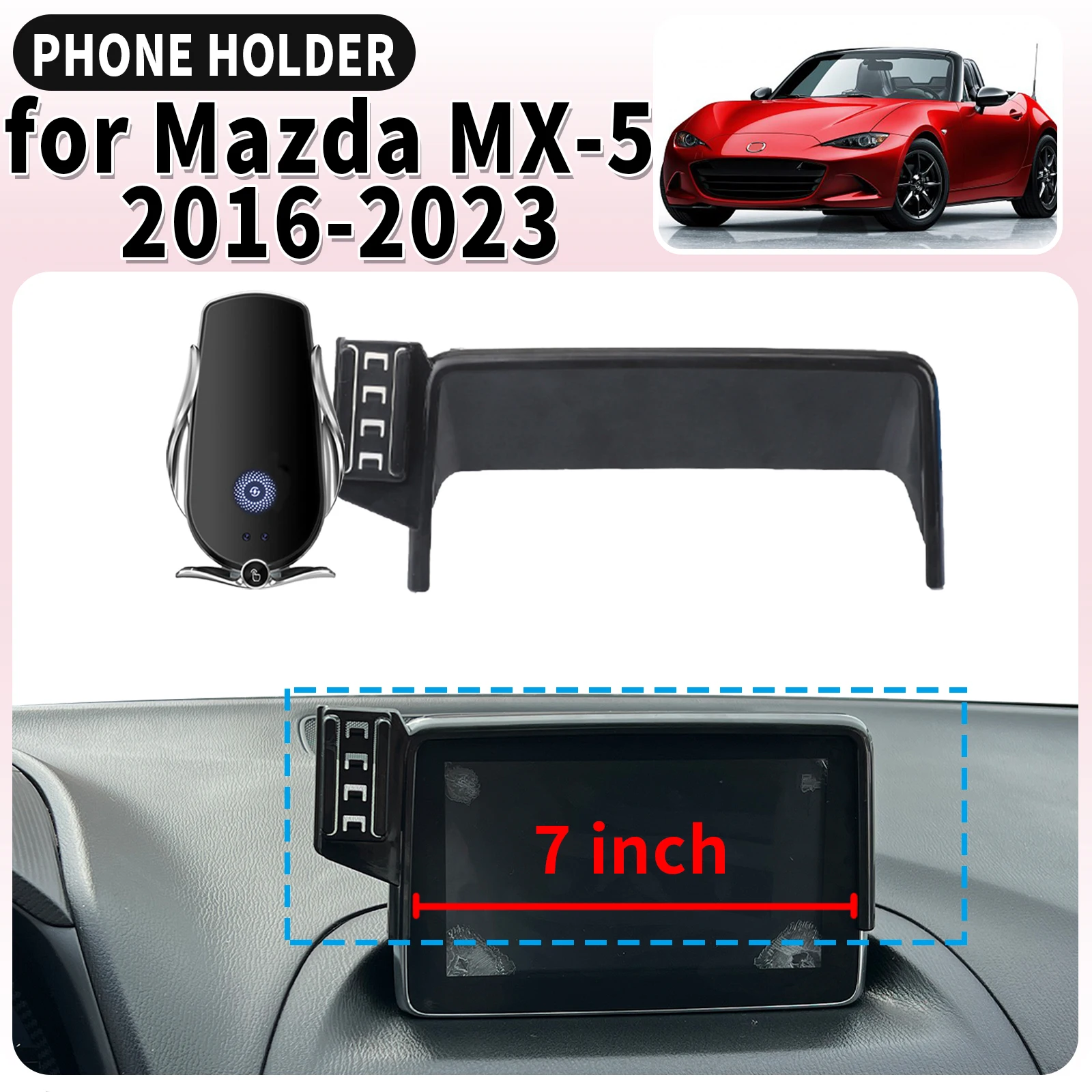 

for Mazda MX-5 2016-2023 ND MX5 Miata Roadster Screen Base Mount Phone Holder Dedicated Clip-On Navigation Bracket accessoires