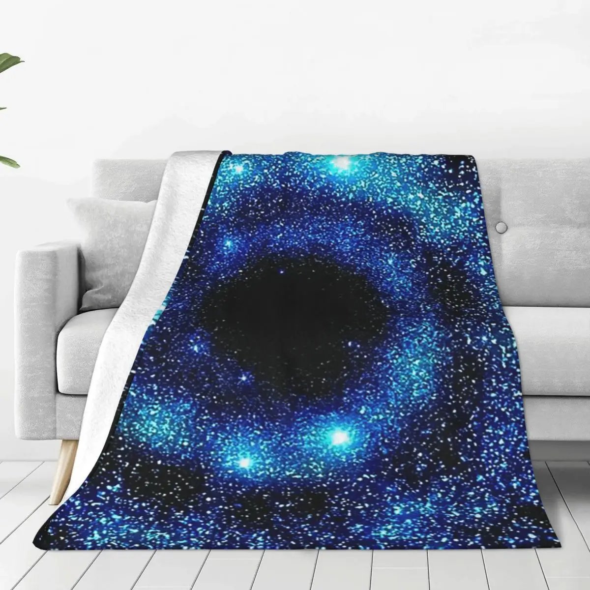 Elegant Starry Night Glowing Starry Sky Design 2 Blanket Soft Warm Flannel Throw Blanket Bedspread for Bed Travel Home Sofa