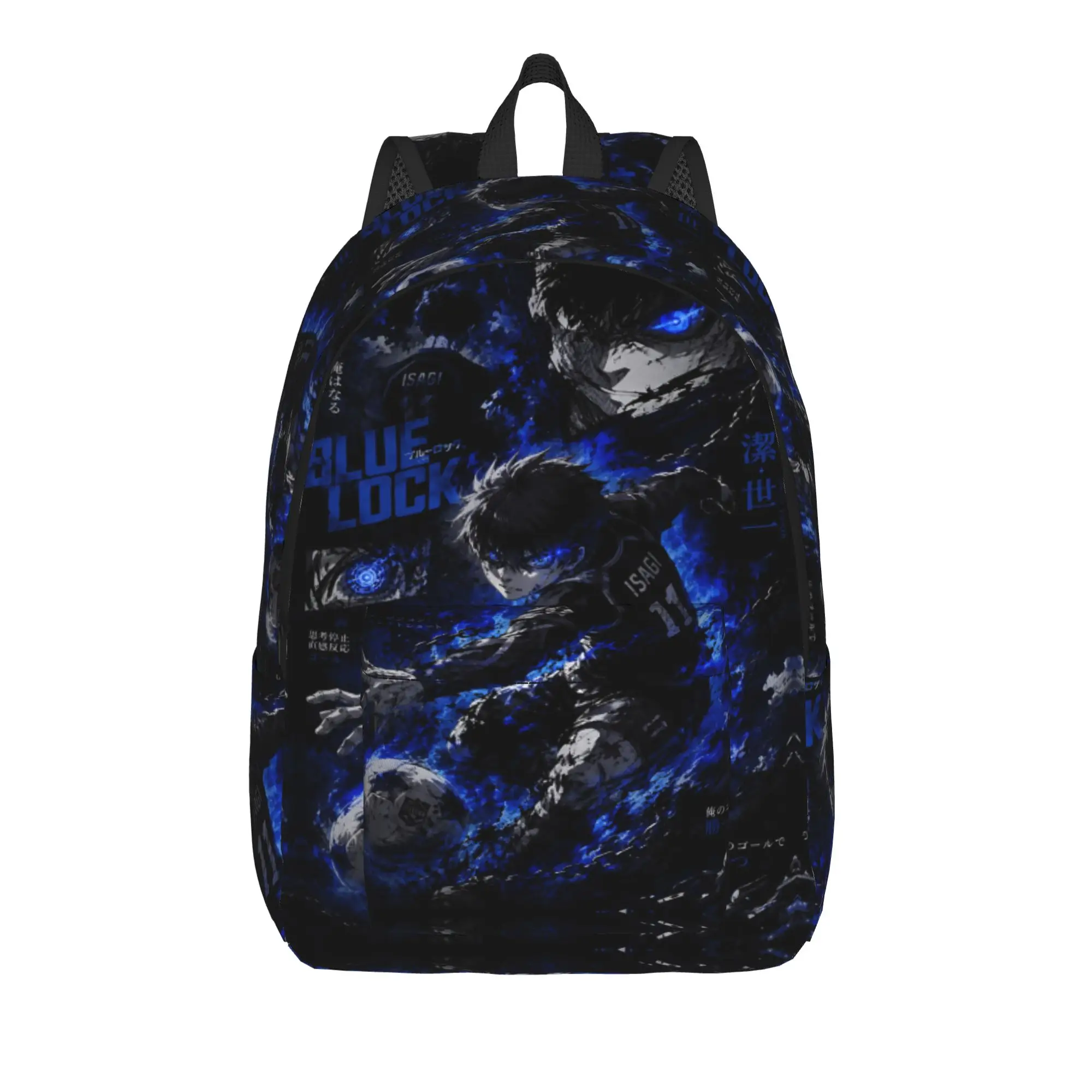 Fashion Blue Lock Football Anime Backpack  Mochilas Super Quality For School Retro Washable Rucksack