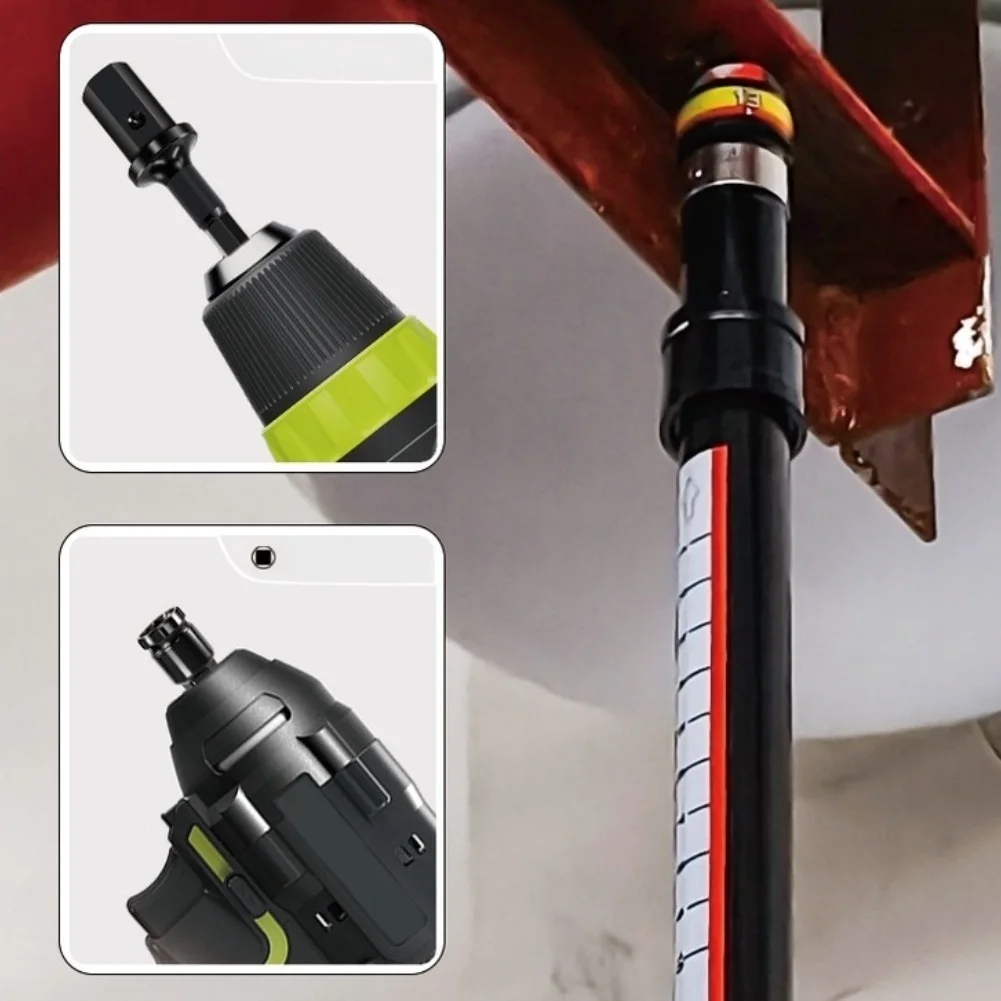 Adjustable Ceiling Screwdriver Tool 10mm 13mm 17mm Interchangeable Socket Set  Ceiling Screwdriver Power Tools