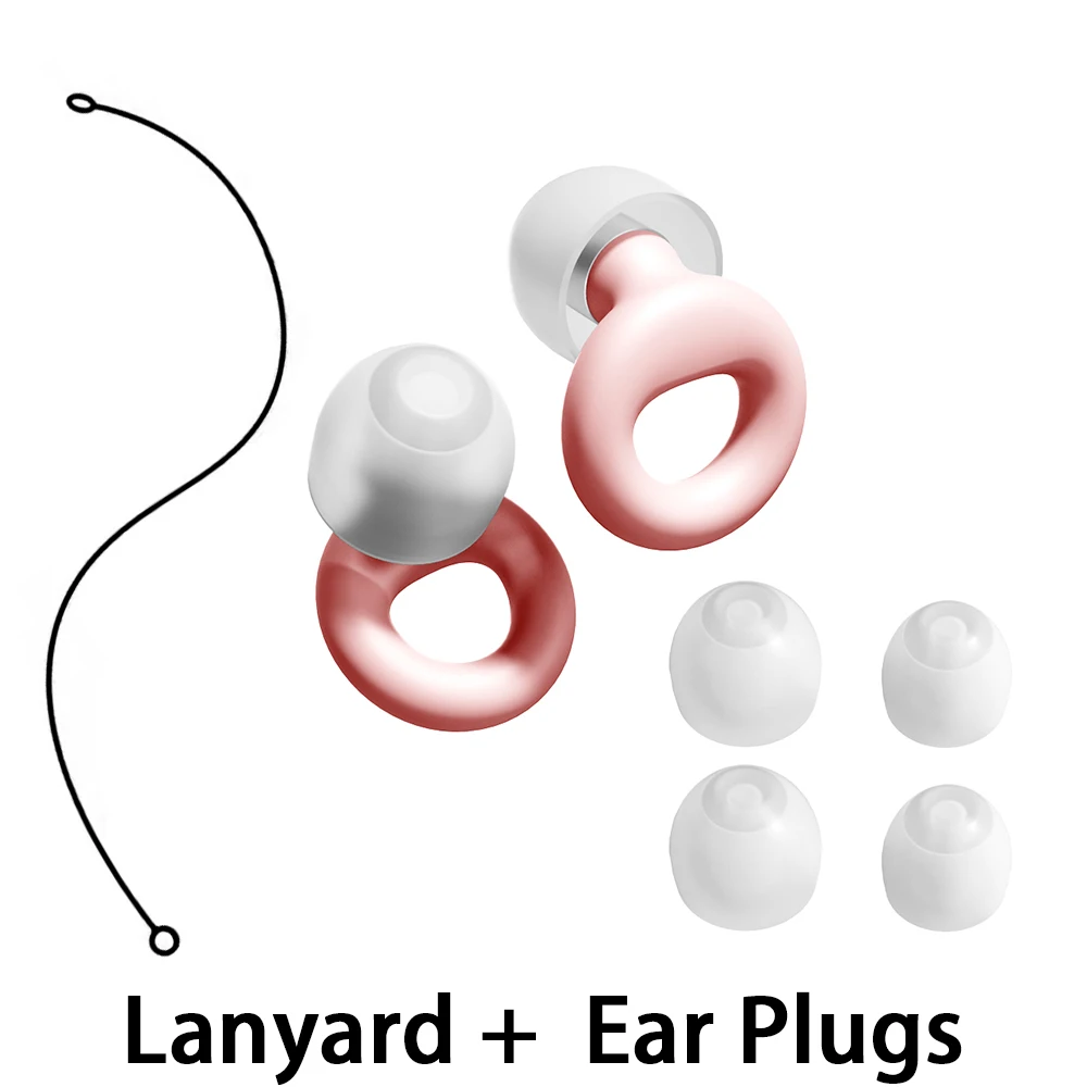 1. Daily Use Noise Reducing Earplugs Silicone Lanyard for Earplugs Flexible Soft Ear Inserts For Men Women
