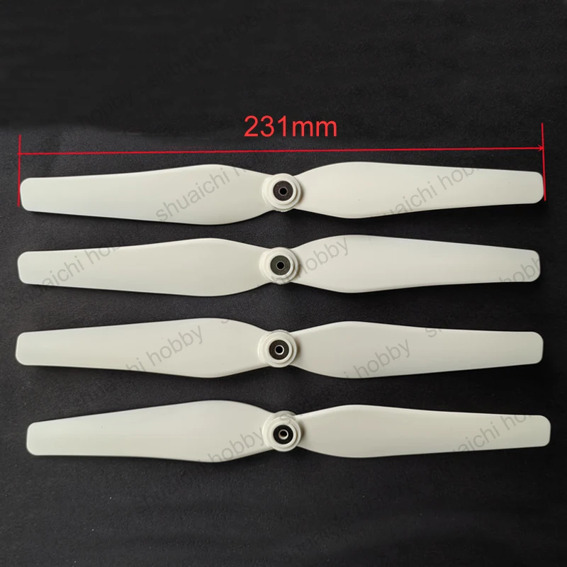 2Pairs 231mm Length 2-blades Propeller 3.3mm Hole Diameter Positive Negative Props for Drone Quadcopter RC Airplane Spare Parts