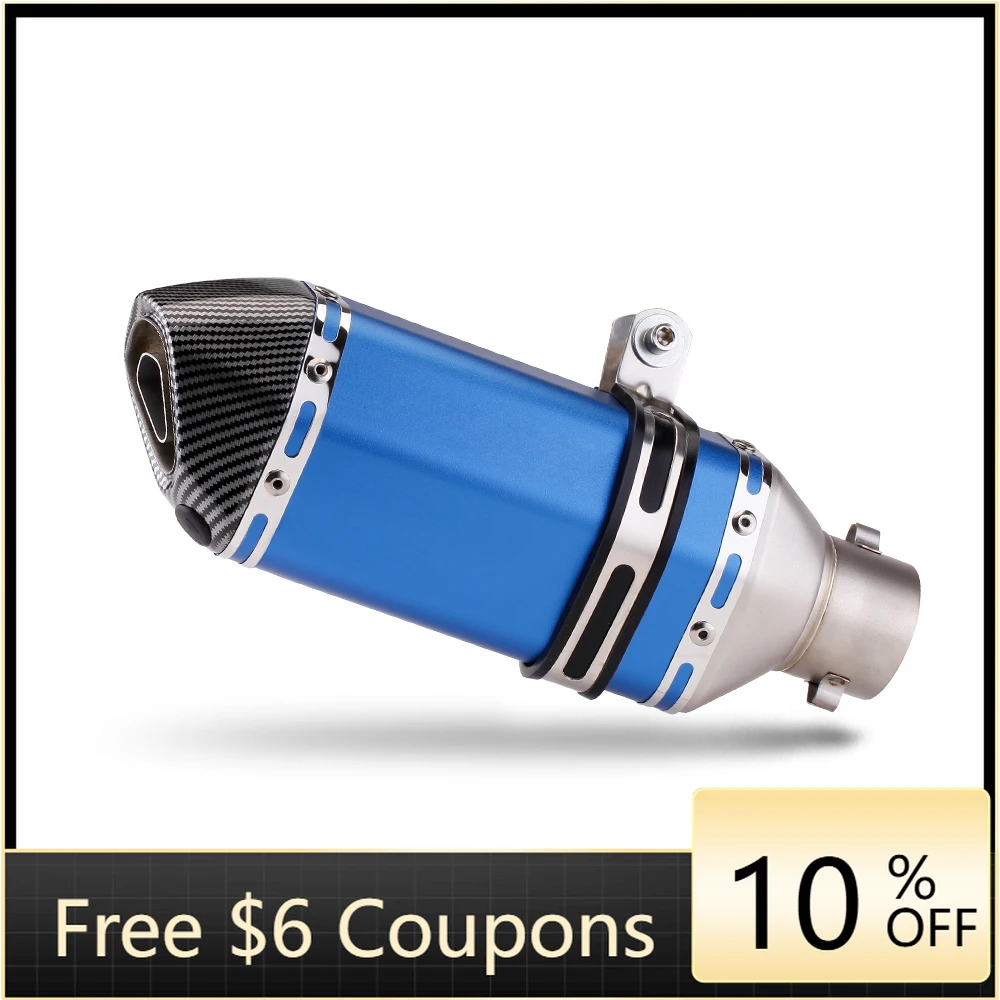 STLF Universal 51mm Moto Bike slip on Exhaust  for NMAX Areox R3 Ninja250 Z650 Mt07 Cbr250rr Crf150 Mt03 Mt15