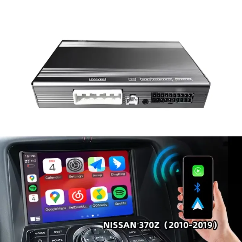 OEM ODM Wireless Carplay Adapter Android Auto Box for Nissan 370Z 2010-2019 Mirror Link Radio Upgrade Screen CarPlay