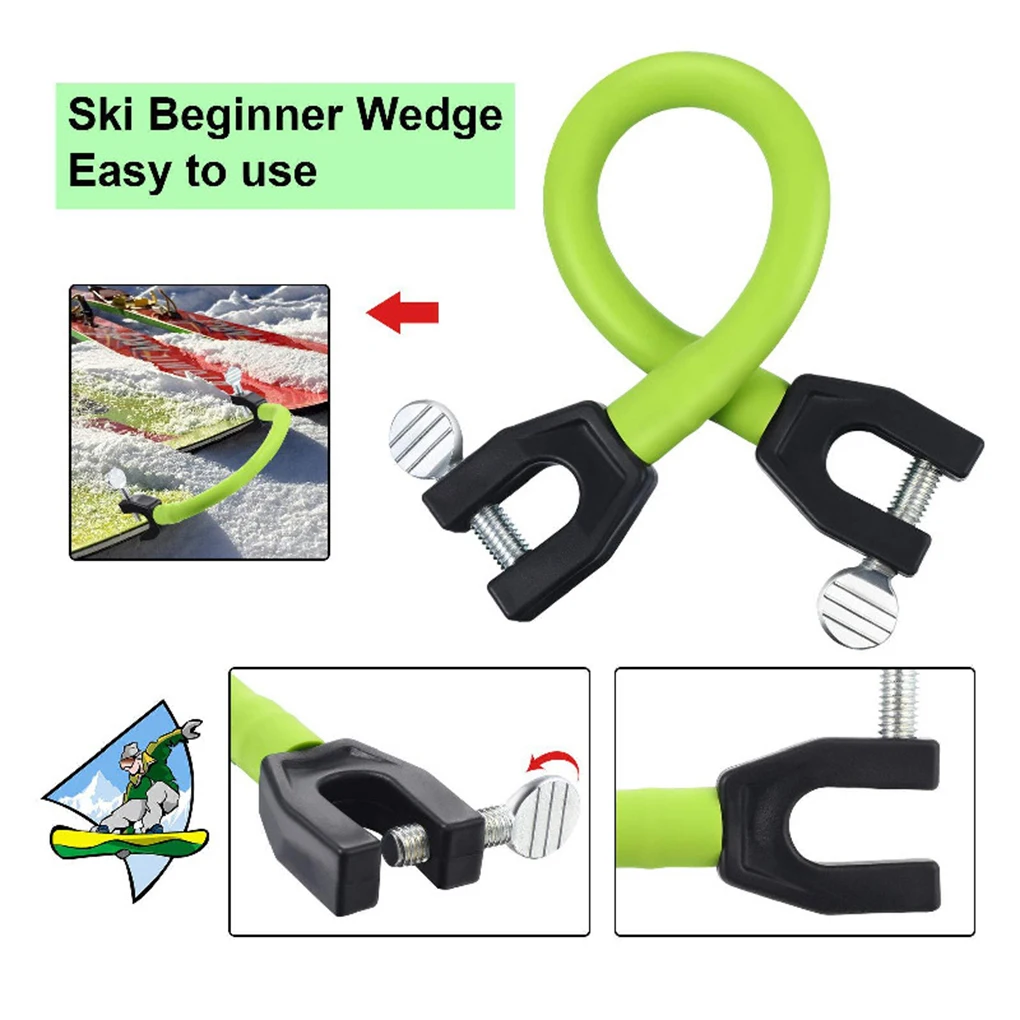 7 สี Ski Tip Connector เริ่มต้นฤดูหนาวเด็กผู้ใหญ่สกีการฝึกอบรมการออกกําลังกายกลางแจ้งกีฬาสโนว์บอร์ดอุปกรณ์เสริม