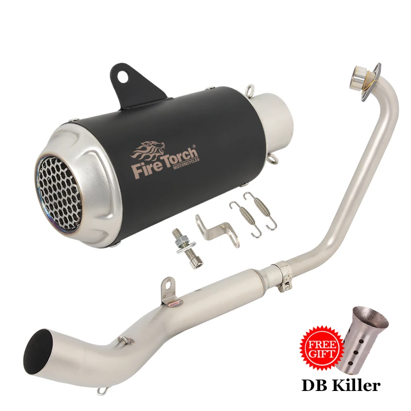 Motorfiets Uitlaat Escape Full Systeem Wijzigen Demper Front Link Pipe Voor Zontes ZT125-U ZT125-U1 ZT125-G1 Zt125 U1 G1 2021 2022