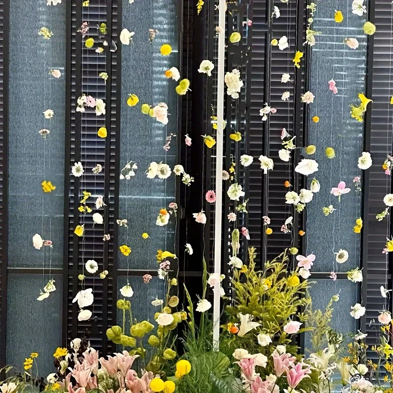 DIY schwimmende Blume Tür Vorhang Material Paket 20 Stück Pflanze zufällige Blumen simulierte Blume Szene Layout Dekoration – Detail 6
