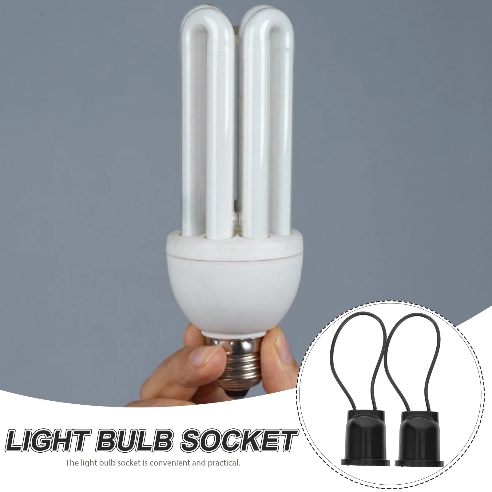 

2Pcs Waterproof Light Bulb Socket Screw Installation Lamp Holder Ceiling Threaded Lamp Accessory for Wall Lamps Chandeliers