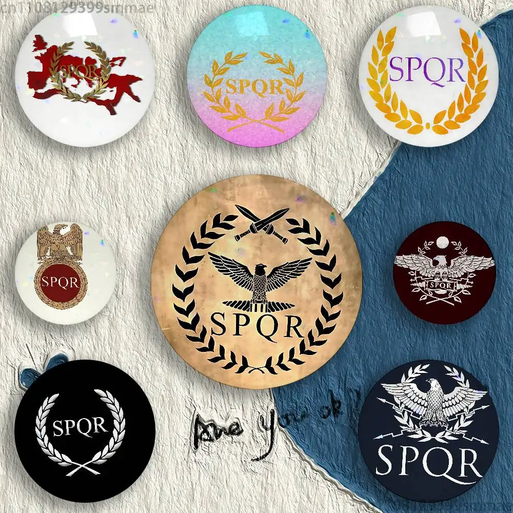 

Retro Spqr Roman Empire Pins 58mm Cute Cartoon Badge Handmade Brooches for Backpack Accessories Jewelry Gifts