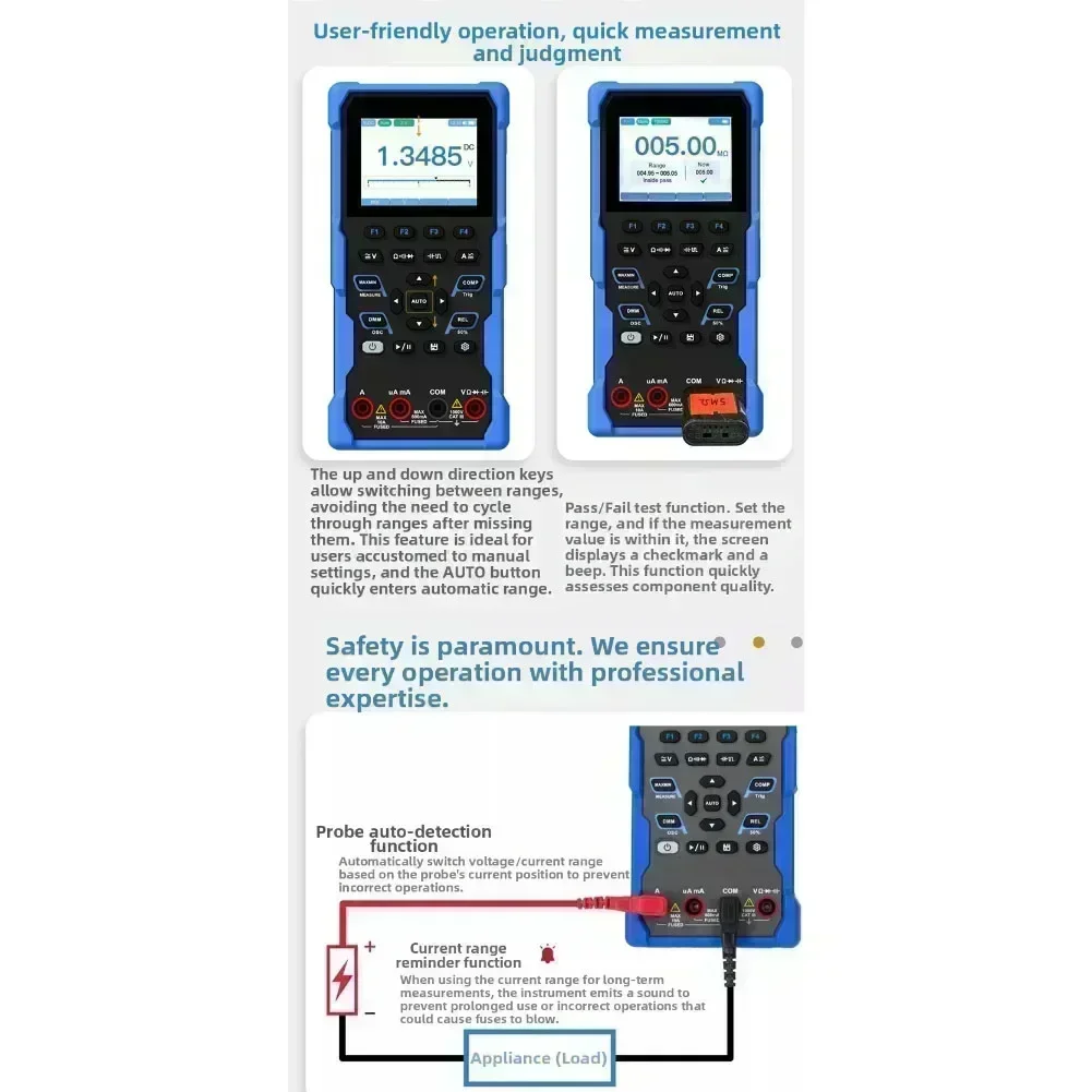 4 5 Digit Digital Multimeter with Oscilloscope and Frequency Measurement for Professional Electronics Maintenance