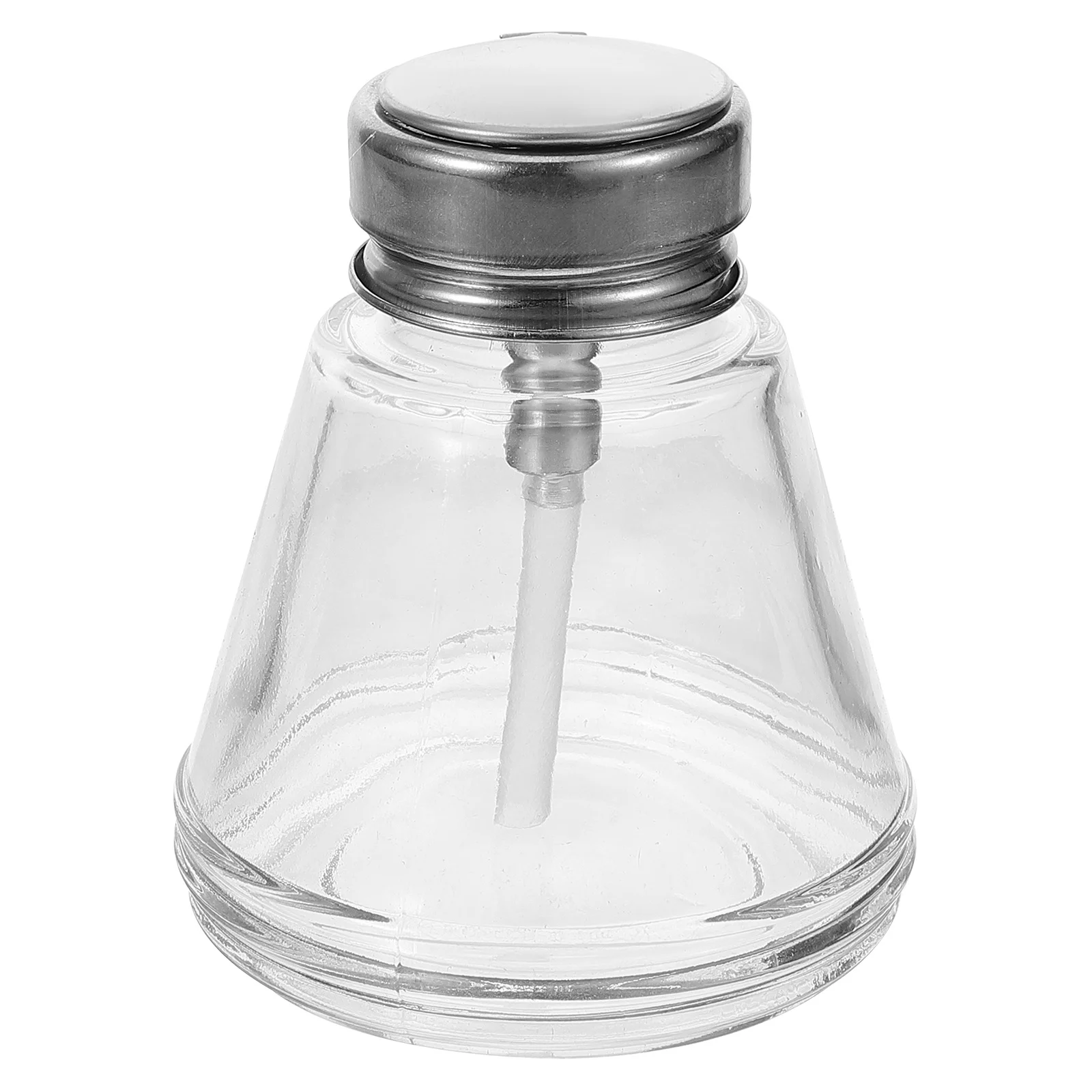 

180Ml Glass Pump Dispenser Bottle Refillable Leak Proof for Liquid Storage Home Hotel Travel Liquid Pump Dispenser Bottles