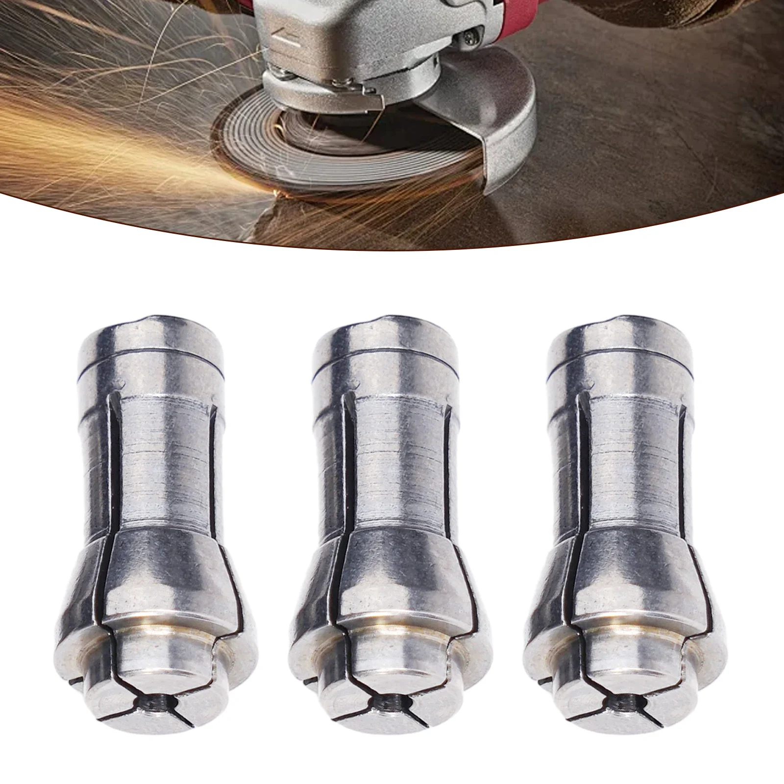 Grinding Machine 3pcs Clamping Collet Engraving Chuck Replacement Parts 3mm 6mm For Use With Various Grinding Accessories