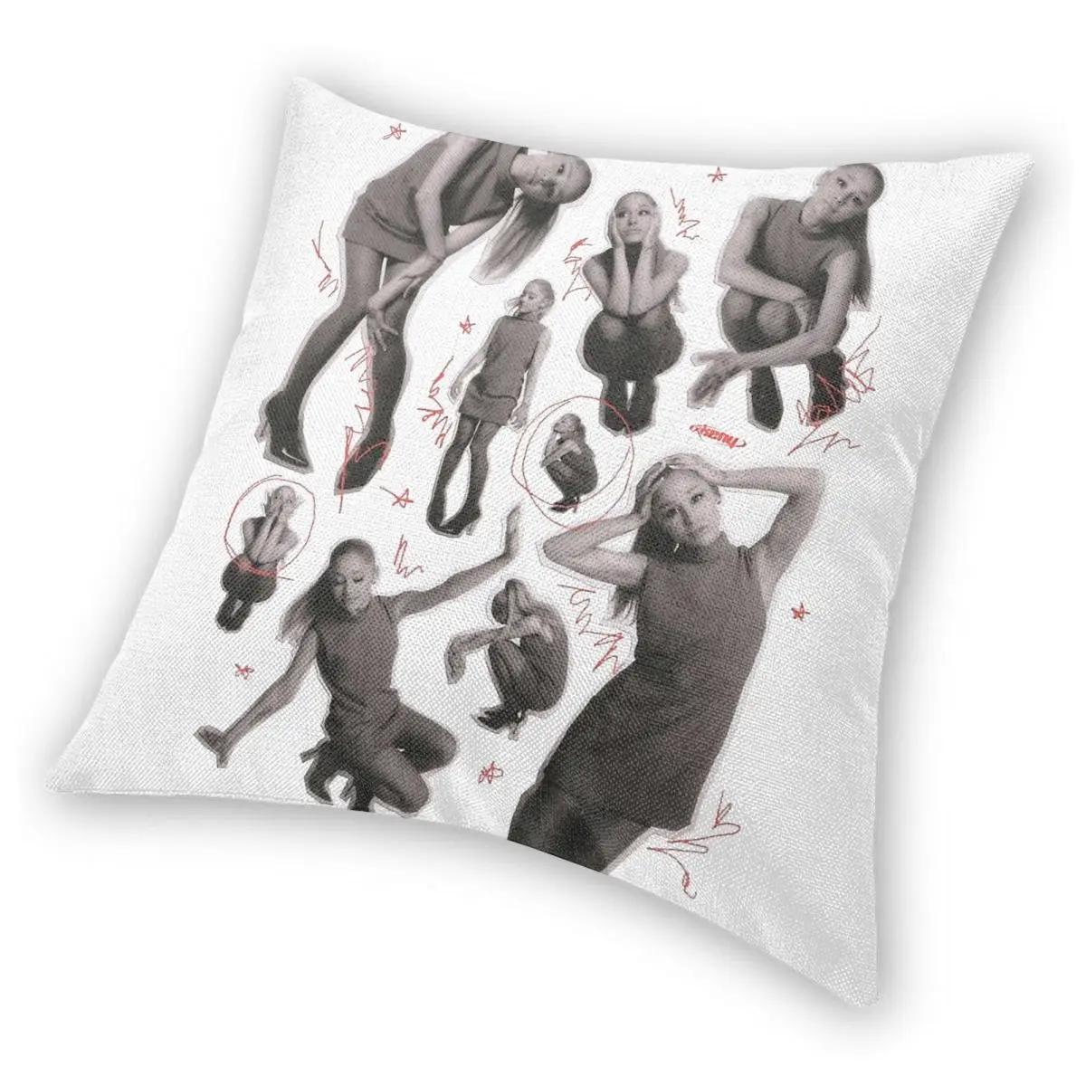 Ariana Grandes Eternal Sunshine Pillowcase Printing Fabric Cushion Cover Decorations Pillow Case Cover Home Zipper 40*40cm
