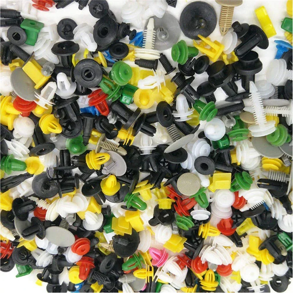 Universal Car Door Trim Bumper Clip Set Mixed Auto Fastener Push Retainer Clips Panel Guard Fixing Rivets Car Accessories